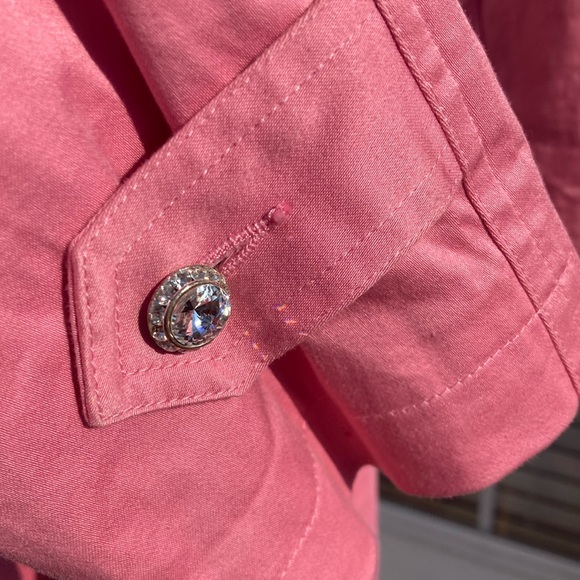 Karen Kane Bubble Gum Pink Double Breasted Jacket w/Faux Crystal Buttons Sz XL - Picture 5 of 9